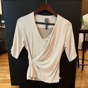 Anne Willi Drape Top in Beige "Limpopo"